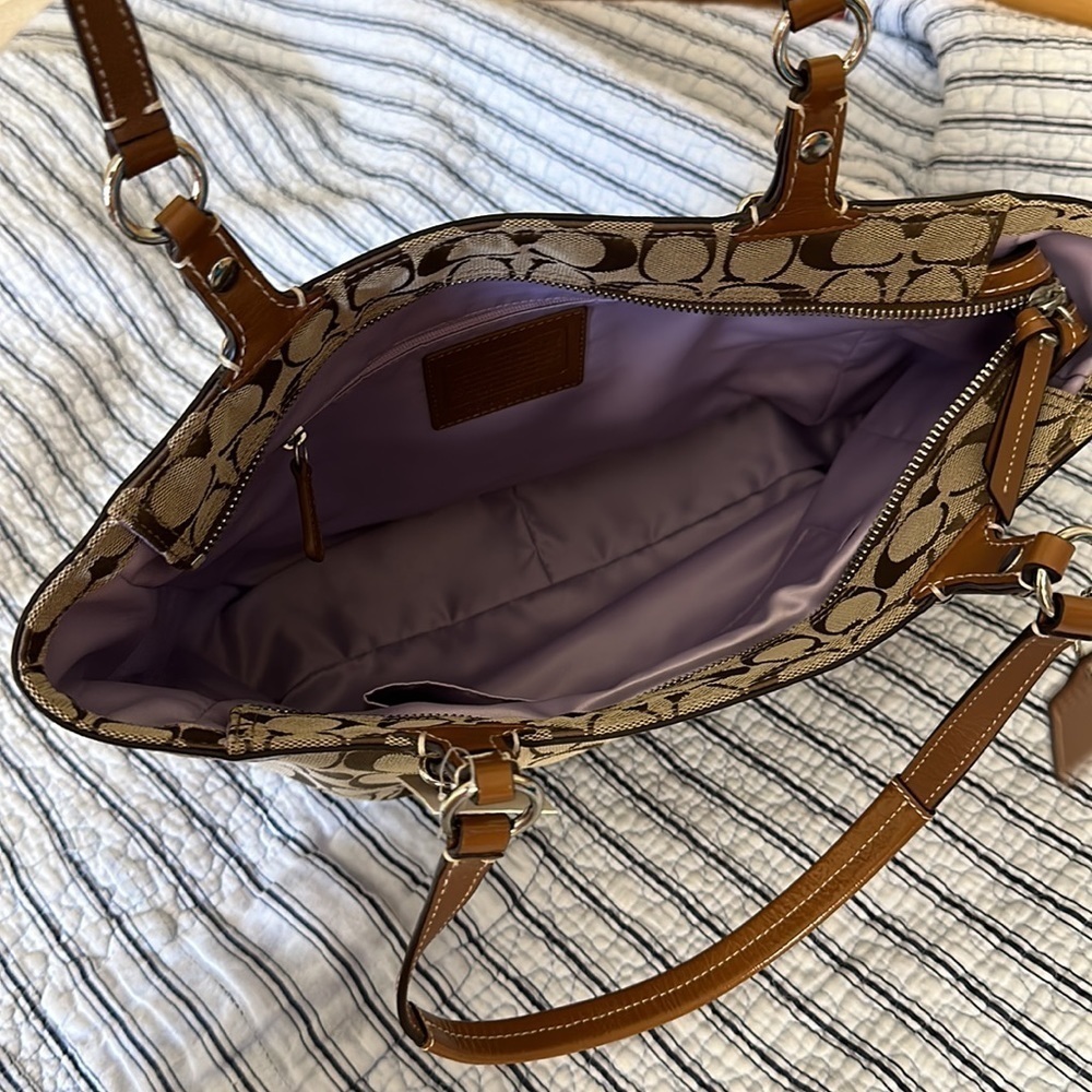 NWT Coach  Brown Signature Gallery Tote Handbag F15156 - Picture 6 of 14